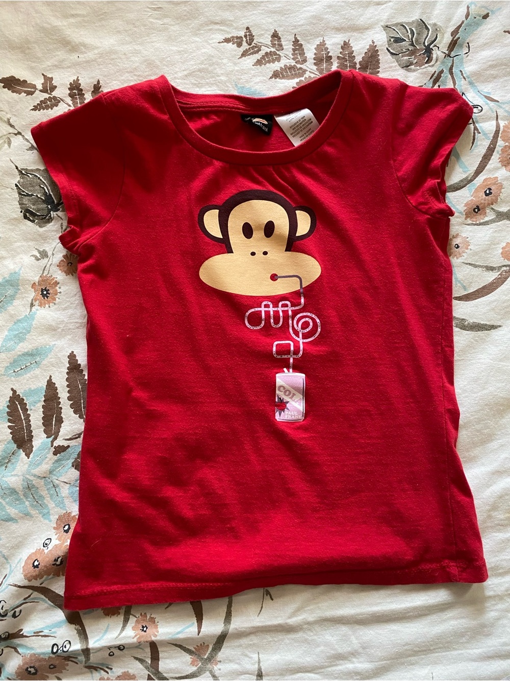 Paul frank red cola kids medium/xs adult baby tee 🌸🍒